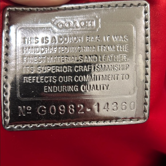 Coach (EUC) Poppy Black and Red Plaid Tote with Black Sequin Trimming & Handles - Picture 4 of 15